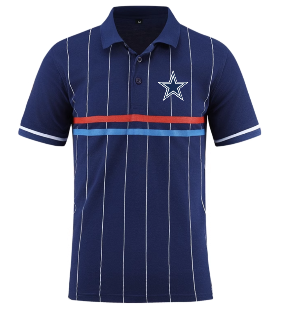 Dallas Cowboys blue Men 2025 NFL polo T shirt->nfl t-shirts->Sports Accessory